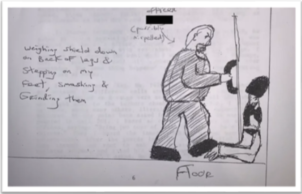 Drawing of assault